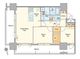 RJRプレシア吉塚駅前II【3階】の間取り