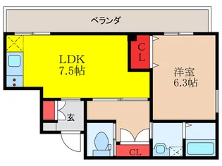 gm茨木【1階】の間取り