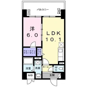 ヴァンヴェール森の宮【7階】の間取り