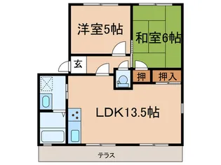 ハイツ菅原E棟【1階】の間取り
