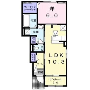 セレッソ【1階】の間取り