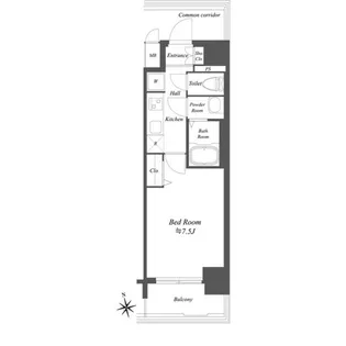 プレサンスブルーム浅草【10階】の間取り