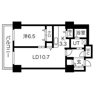 シティコート目黒【6階】の間取り