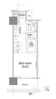 パークハビオ赤坂タワー【4階】の間取り