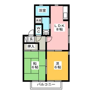 ファミール三嶋【1階】の間取り