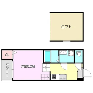 ハーモニーテラス下新庄【1階】の間取り