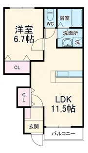 サン フォレスタA【1階】の間取り