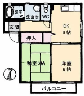 レジデンス中之町 1番館【1階】の間取り