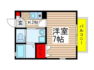 メゾンウッズ【2階】の間取り