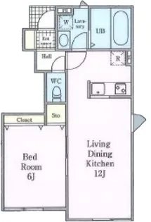 ラ・メゾンドコスモス【1階】の間取り