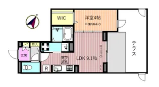 リベリオス相模大野壱番館【1階】の間取り