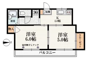 メゾンパウローニア【2階】の間取り