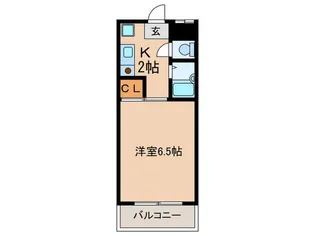 クロッシングヴィラ悲田院【2階】の間取り