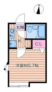 ヴィラ一之江A・B・C・D【2階】の間取り
