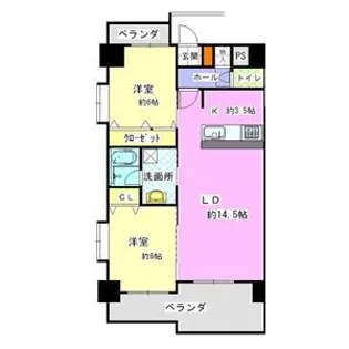Hill Palace IKAI【9階】の間取り
