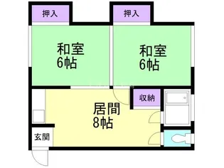 山本荘【2階】の間取り