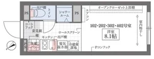 COCOCUBE大森山王(ココキューブ大森山王)【4階】の間取り