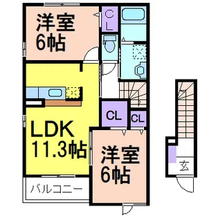 K・U・5【2階】の間取り
