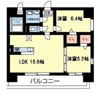 サンヒルズ近見【4階】の間取り