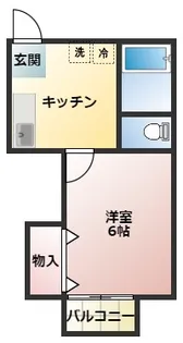 ハイツアオキ第1【1階】の間取り