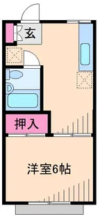 ハニーハイツ松野【1階】の間取り