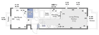 ポルトボヌール渋谷桜丘【4階】の間取り