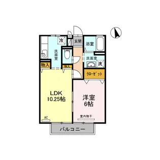 D-room サンハイムKOIKE【1階】の間取り