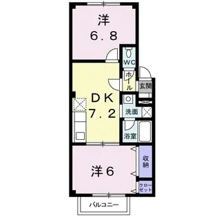 エクセレント タイムII【2階】の間取り
