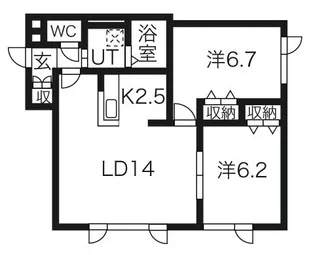 アイル千歳【2階】の間取り