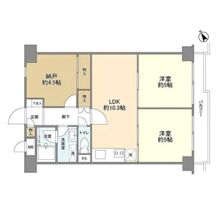 クレール武蔵小山【8階】の間取り
