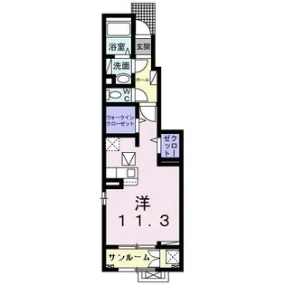 ベルフラワーI【1階】の間取り