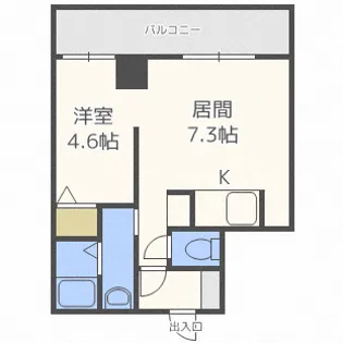 札幌レジデンス近代美術館【7階】の間取り