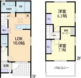 Douceur bois(ドゥースールボワ)II【2階】の間取り