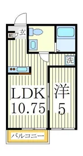 コンフォートシティ増尾【1階】の間取り