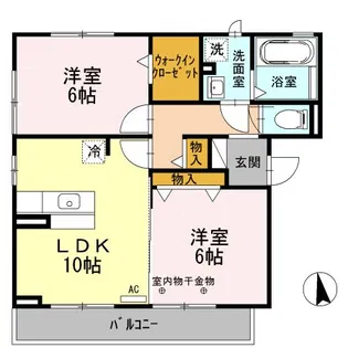 カーサフェリス【3階】の間取り