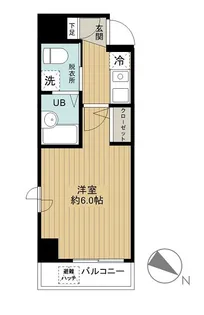 グリフィン横浜・ベイブリーズ【7階】の間取り