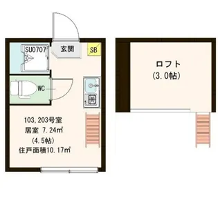 メゾン・プーラ豊島【2階】の間取り