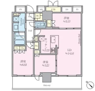 ザ・タワー十条【30階】の間取り