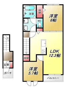 パーク プロムナード【2階】の間取り