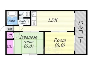 ソレイユ磯路【3階】の間取り