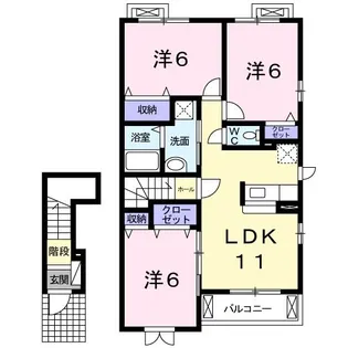 ブラウンヒルズII【2階】の間取り