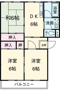 コーポラススギウラ【2階】の間取り