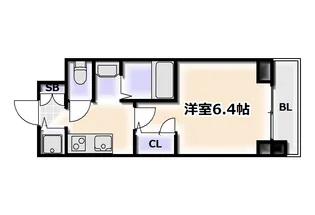 プレミアムコート大正フロント【4階】の間取り