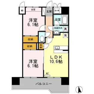 COSMO CITY【6階】の間取り