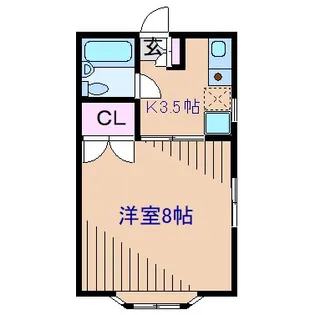 ヒルズ白楽【2階】の間取り