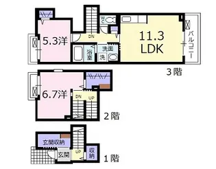 ユニベールBの間取り