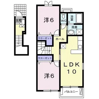 ホームズソレイユB【2階】の間取り