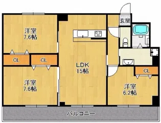 ハビタットセレッソ3【4階】の間取り