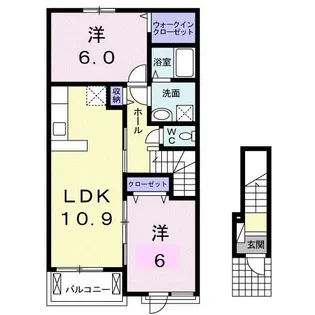 ハピネス・NARITA【2階】の間取り