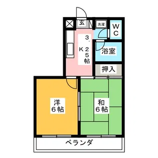コーラルプラザ【2階】の間取り